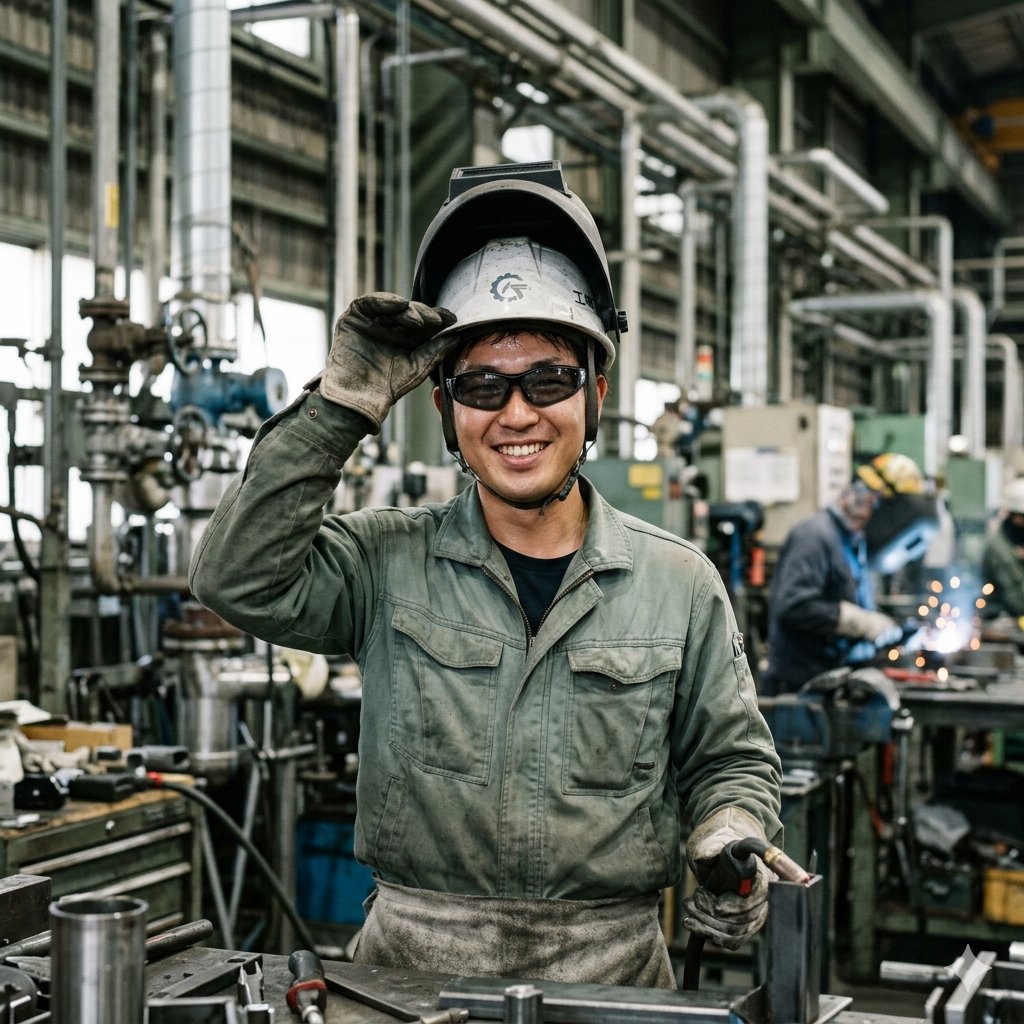 未経験から入社した若手作業員